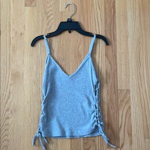 Gray cotton tank top